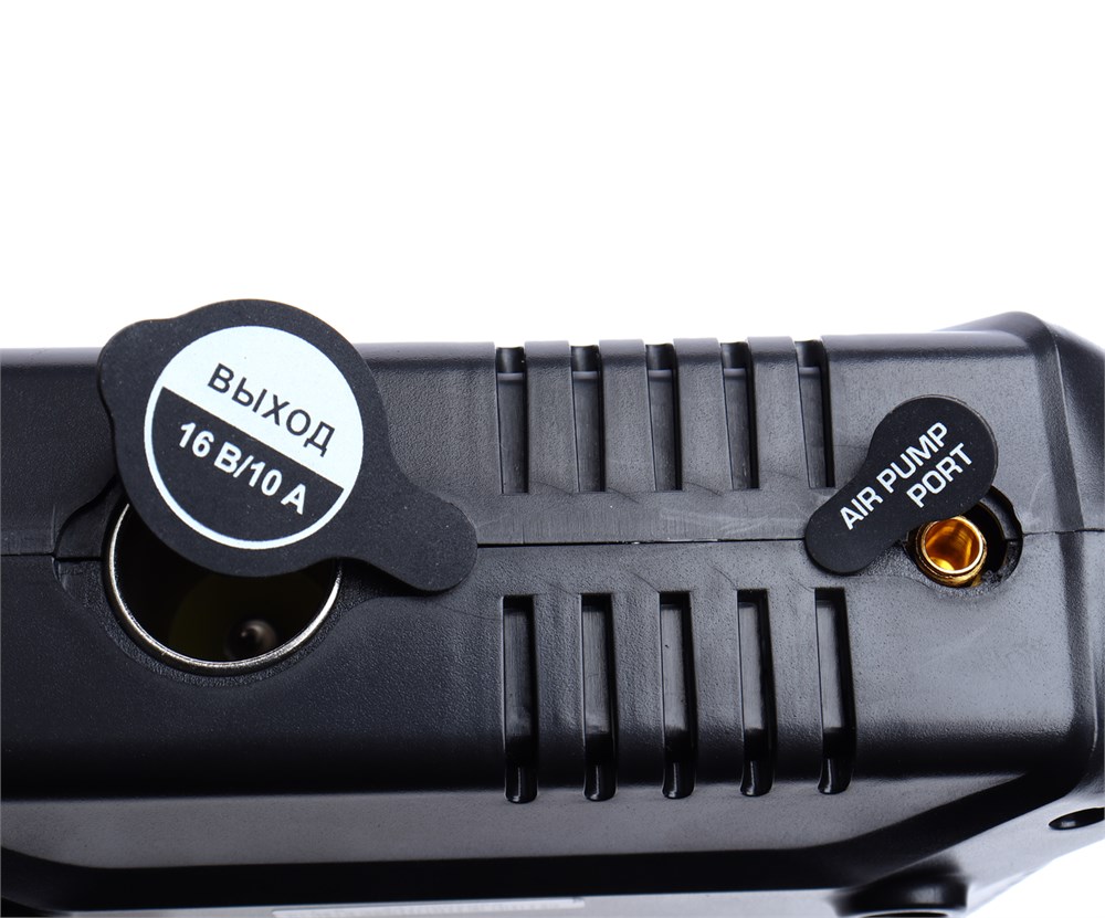 gte-p150-5 GTE-P150 - Устройство пусковое 5-19V 450А 12000мА/ч (power bank) с компрессором GTE - 
Емкость: 12000мАч USB 5В/2А, 5В/1А
Прикуриватель: 16В/10А
Компрессор: 10 Бар
Вход: 5В/2.4А
Выход: 16В/3.5А, 19В/3.5А
Пусковой ток: 450 А
Особенности:
Датч — изображение 6