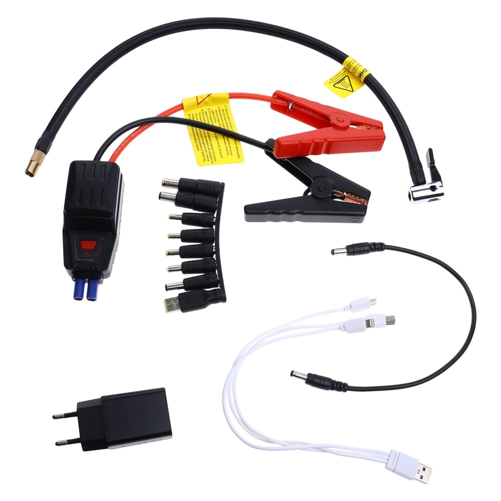 gte-p150-6 GTE-P150 - Устройство пусковое 5-19V 450А 12000мА/ч (power bank) с компрессором GTE - 
Емкость: 12000мАч USB 5В/2А, 5В/1А
Прикуриватель: 16В/10А
Компрессор: 10 Бар
Вход: 5В/2.4А
Выход: 16В/3.5А, 19В/3.5А
Пусковой ток: 450 А
Особенности:
Датч — изображение 7