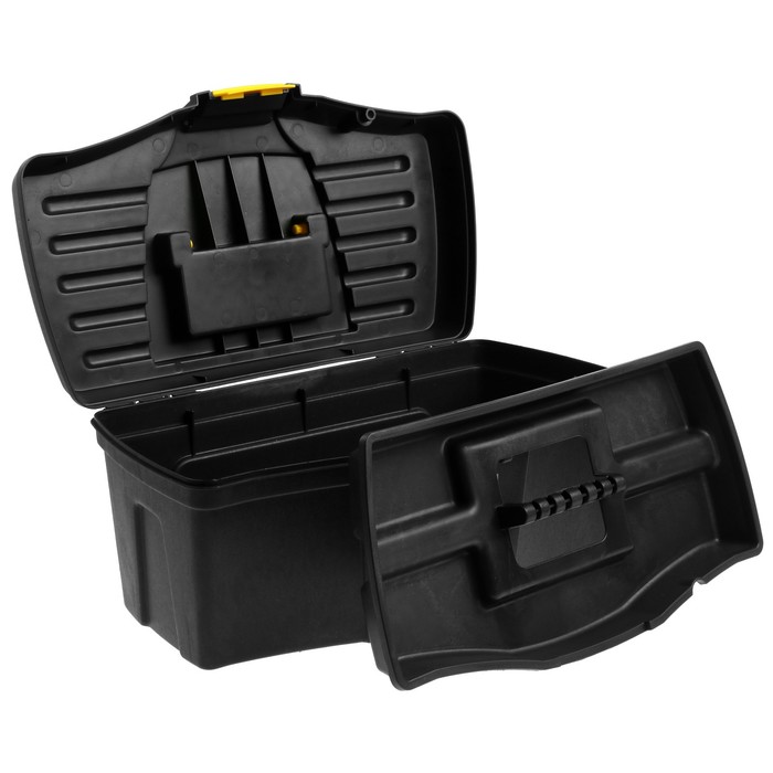 jashhik-dlja-instrumenta-tundra-16ampquot-410-h-220-h-190-mm-plastikovyj-semnyj-lotok-6627783-3 Ящик для инструмента ТУНДРА, 16", 410 х 220 х 190 мм, пластиковый, съемный лоток — изображение 4