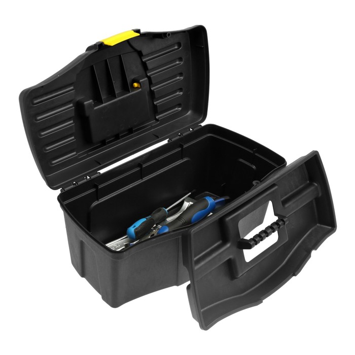 jashhik-dlja-instrumenta-tundra-16ampquot-410-h-220-h-190-mm-plastikovyj-semnyj-lotok-6627783-5 Ящик для инструмента ТУНДРА, 16", 410 х 220 х 190 мм, пластиковый, съемный лоток — изображение 6