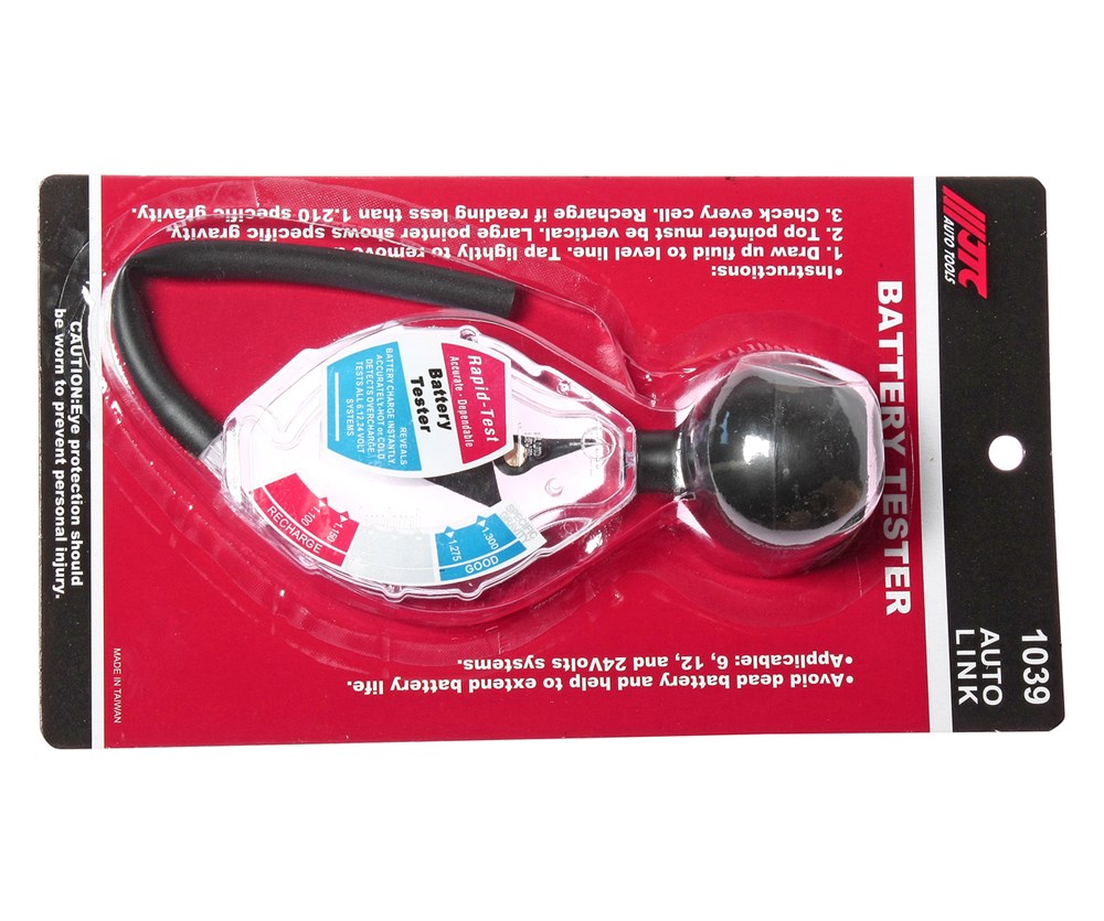 jtc-1039-1 JTC-1039 - Ареометр электролита JTC - Ареометр для АКБ JTC 1039 используется профессионалами автосервисов для быстрого и качественного измерения плотности электролита. Данное устройство обладает небольшими размерами (260х150х50 мм) и малым весом, что удоб — изображение 2