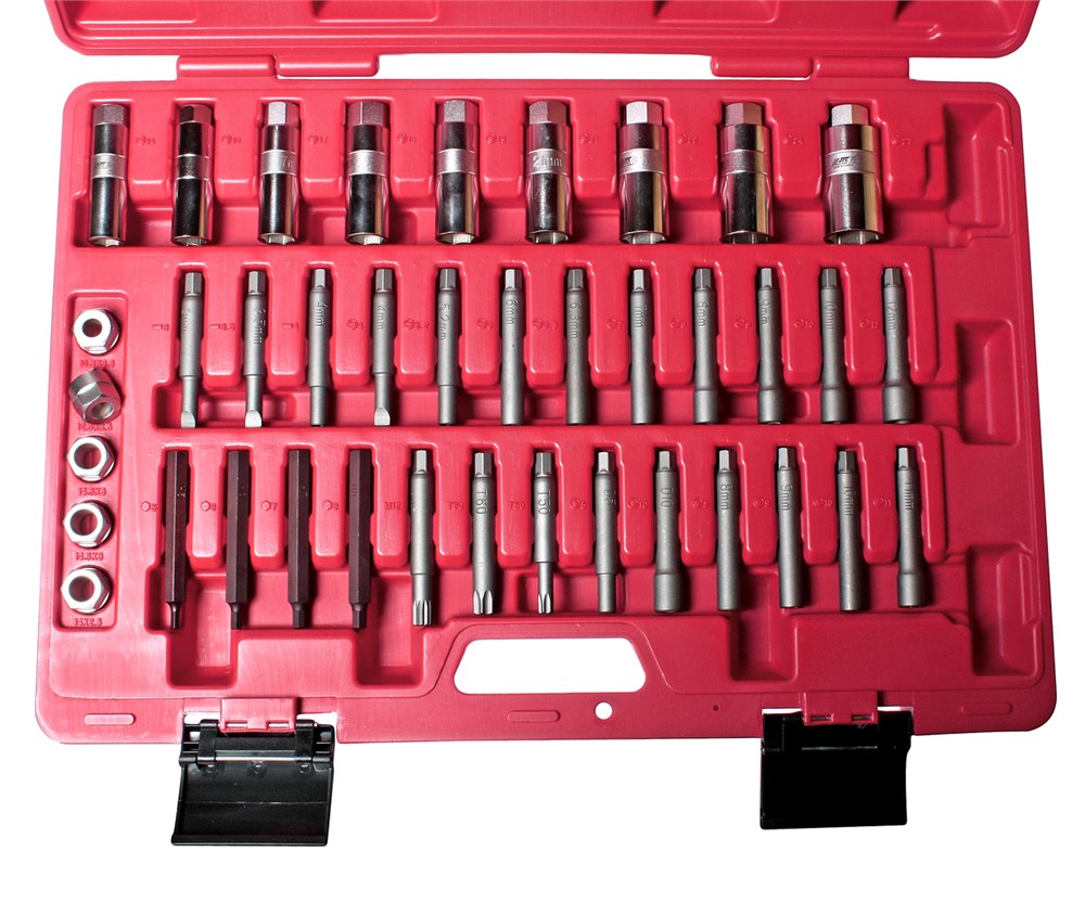 jtc-1323-1 JTC-1323 - Набор инструментов для разборки и сборки стоек универсальный 39 предметов в кейсе JTC -  
  Комплект для обслуживания большинства марок автомобилей.
  В комплекте 39 предметов.
 
  В комплекте:
 
  
    2 шт. головки диаметром 5, 10 — изображение 2