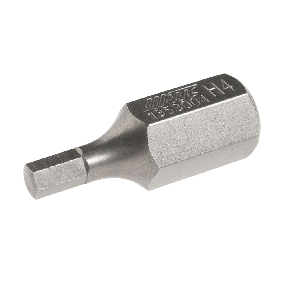 JTC-1353004 - Бита HEX H4х30мм 10мм 6-ти гранная S2 JTC - 
Размер: 8 х 30 мм.
Длина насадки: 10 мм 6-гранная.
Материал: S2 сталь.