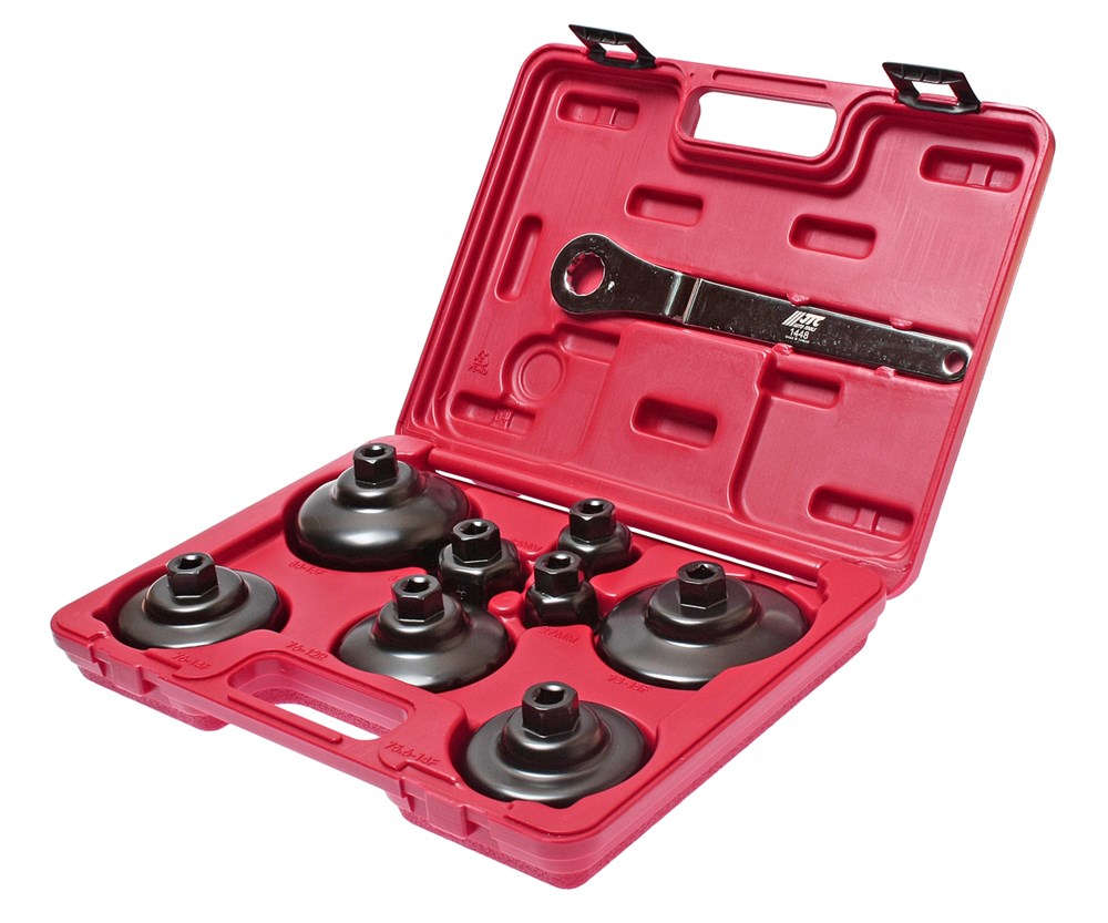 jtc-1448 JTC-1448 - Съемник фильтров масляных 9 предметов чашка в кейсе JTC - Съемник  КомплектацияСъемник 27/6. Размер: Ø27 мм х 6 граней. Подходит для Mercedes-Benz, Smart.Съемник 32/6. Размер: Ø32 мм х 6 граней. Подходит для GM, Opel/Vau — изображение 5