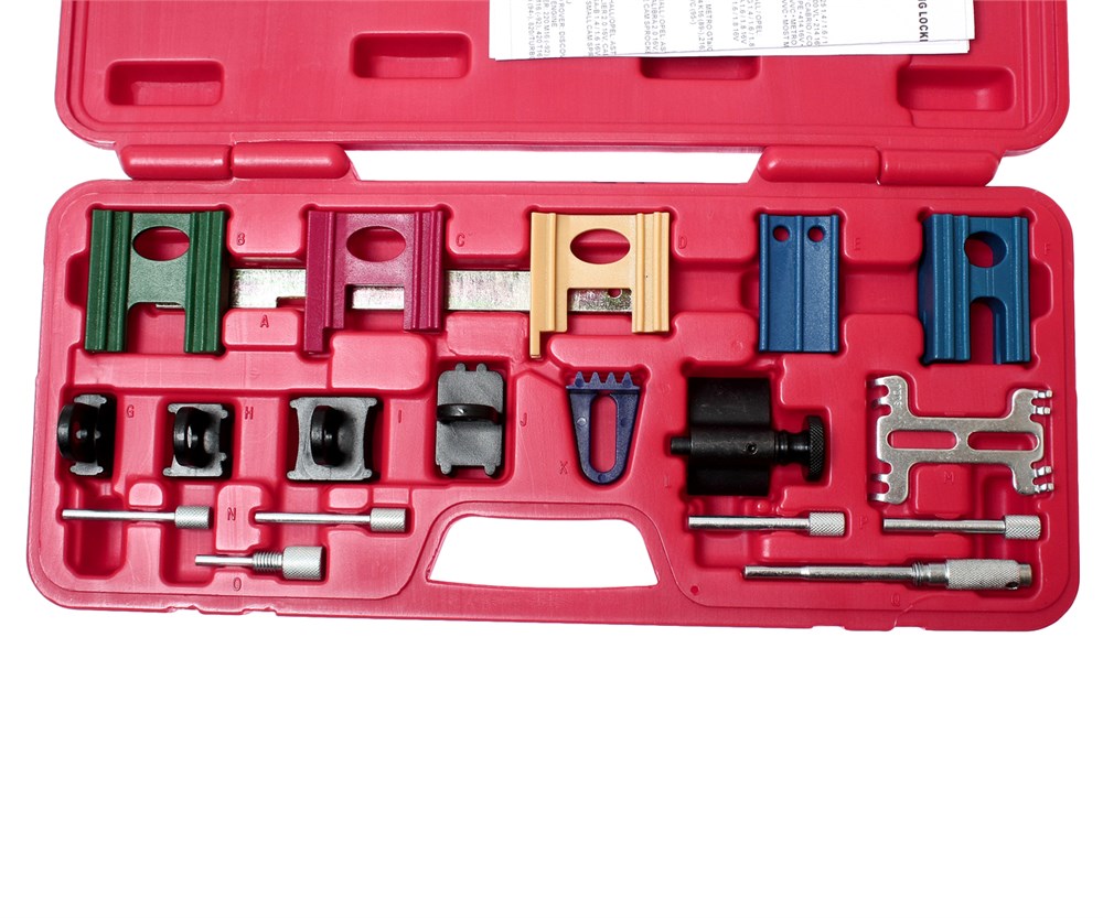 jtc-1548-1 JTC-1548 - Фиксатор распредвала для установки фаз ГРМ универсальный 19 предметов в кейсе JTC - Комплектация
Фиксаторы распредвала - 19 шт.
Описание
Данный комплект фиксаторов позволяет проводить корректную установку фаз ГРМ двигателя при замене — изображение 2