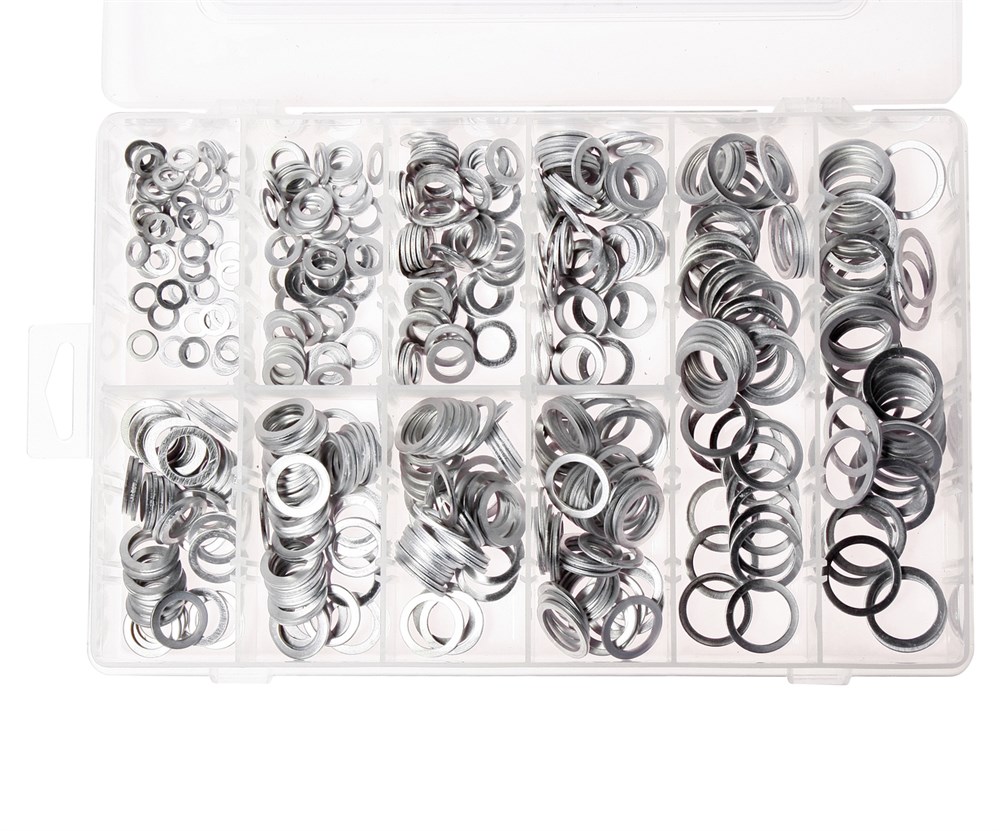 jtc-2019b-1 JTC-2019B - Шайба алюминиевая (в боксе) 500шт. JTC - Описание
Размеры:
	
		6 мм. х 50 шт.
		8 мм. х 50 шт.
		10 мм. х 50 шт.
		12 мм. х 50 шт.
		13 мм. х 50 шт.
		14 мм. х 50 шт.
		15 мм. х 50 шт.
		16 мм. х 50 шт.
		18 мм. х 50 шт.
		20 мм. — изображение 2