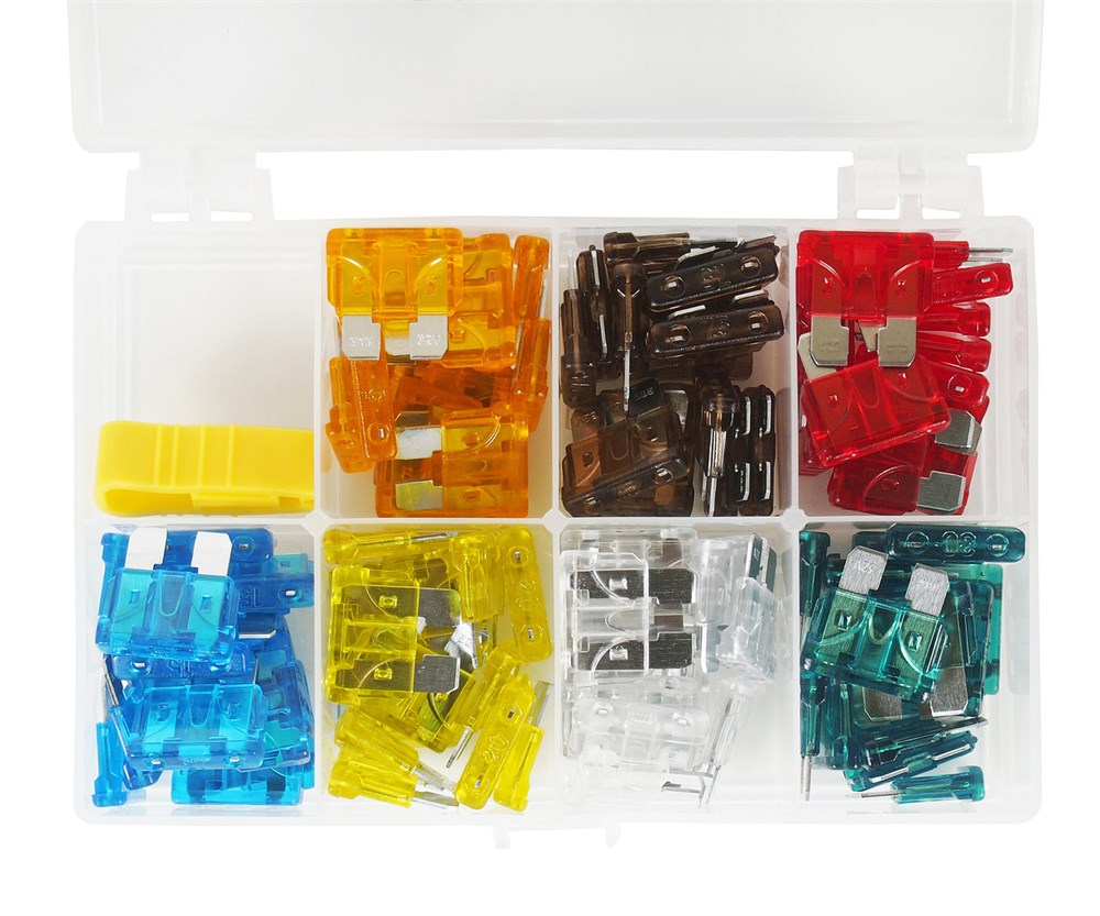 jtc-2023-1 JTC-2023 - Предохранитель 5-30А плоский 106шт. в боксе JTC - 
  В комплекте:
  
    Размеры: 5 А, 7.5 А, 10 А, 15 А, 20 А, 25 А, 30 А х15 шт. каждого размера.
    Съемник - 1 шт.
  
  Всего: 106 шт.
  Упаковка: прочный пластиковый бокс с яч — изображение 2