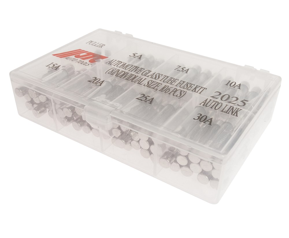 jtc-2025-2 JTC-2025 - Предохранитель 5-30А стеклянных трубчатых 106шт. в боксе JTC -  
В комплекте: 
 
 
 
Размеры: 5 А, 7.5 А, 10 А, 15 А, 20 А, 25 А, 30 А х15 шт. каждого размера. 
Съемник - 1 шт. 
 
 
 
Длина предохранителя: 31 мм.
Всего: 106 шт. 
Упа — изображение 3