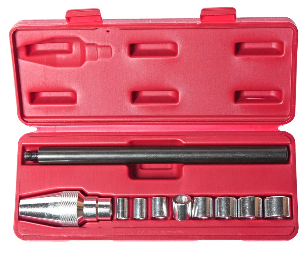 jtc-2120-1 JTC-2120 - Набор инструментов для центровки дисков сцепления (8 муфт 11.8-24.9мм) JTC - Комплектация
Направляющий штифт – 1 шт.
Конусная втулка – 1 шт.
Адаптеры – 8 шт.
Описание
Применяется для центрирования дисков сцепления на большинстве ле — изображение 2