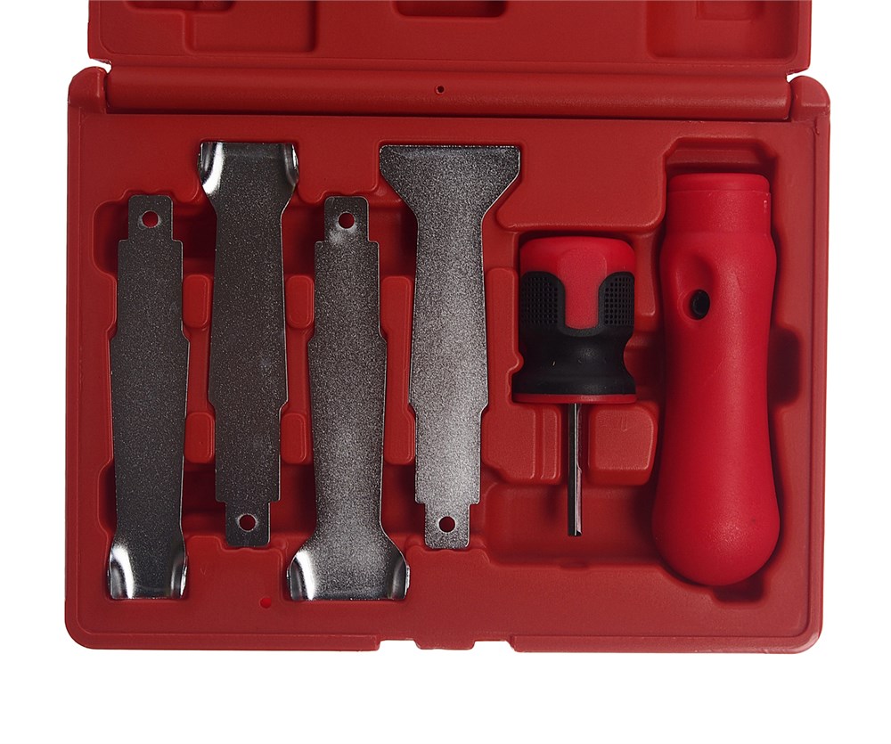 jtc-2517-1 JTC-2517 - Набор для удаления герметика лобового стекла 6 предметов JTC - Специально заточенные лезвия помогают избежать повреждения краски  при удалении герметика при ремонте лобового стекла
В комплекте:
3 шт. лезвия крылатого типа
 1 широкое  лезви — изображение 2