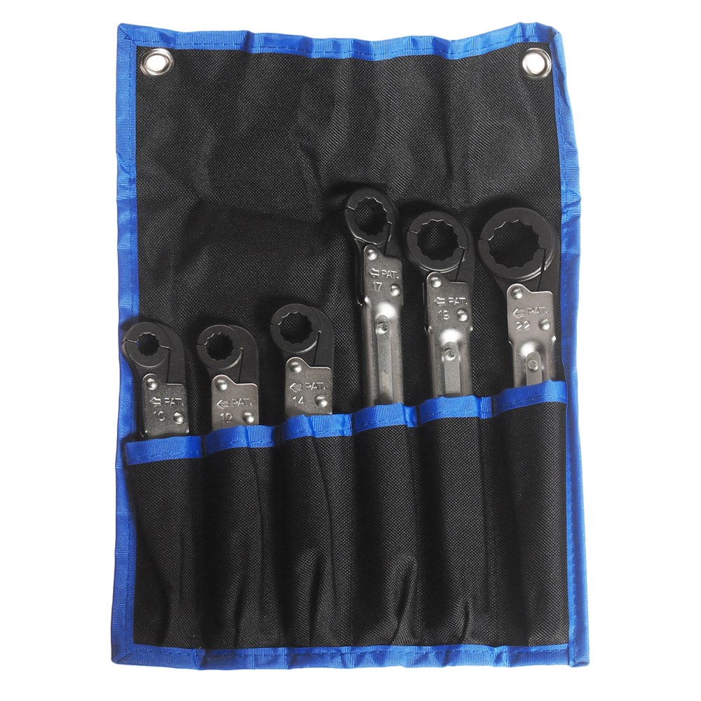 jtc-3325s-1 JTC-3325S - Набор ключей трещоточных 10-22мм 12-ти гранных раскрывающихся 6 предметов JTC - 
	Инструменты изготовлены из закаленной хром-ванадиевой стали, за счет чего обладают повышенной прочностью и износостойкостью.
	Хромированное покрытие снижает ве — изображение 2