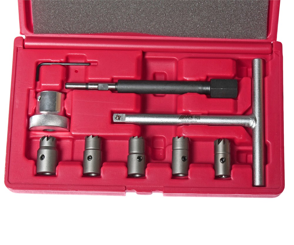 jtc-4050-1 JTC-4050 - Набор инструментов для притирки седел форсунок дизельного двигателя 9 предметов в кейсе JTC - Комплектация
(A) 15x19 мм плоский универсальный расширитель.
(B) 17x17 мм плоский расширитель для форсунок Delphi/Bosh (BMW, PSA, RENAULT, FORD). — изображение 2