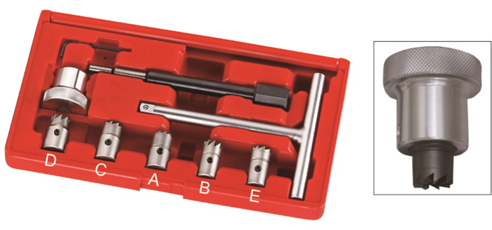 jtc-4050-3 JTC-4050 - Набор инструментов для притирки седел форсунок дизельного двигателя 9 предметов в кейсе JTC - Комплектация
(A) 15x19 мм плоский универсальный расширитель.
(B) 17x17 мм плоский расширитель для форсунок Delphi/Bosh (BMW, PSA, RENAULT, FORD). — изображение 4