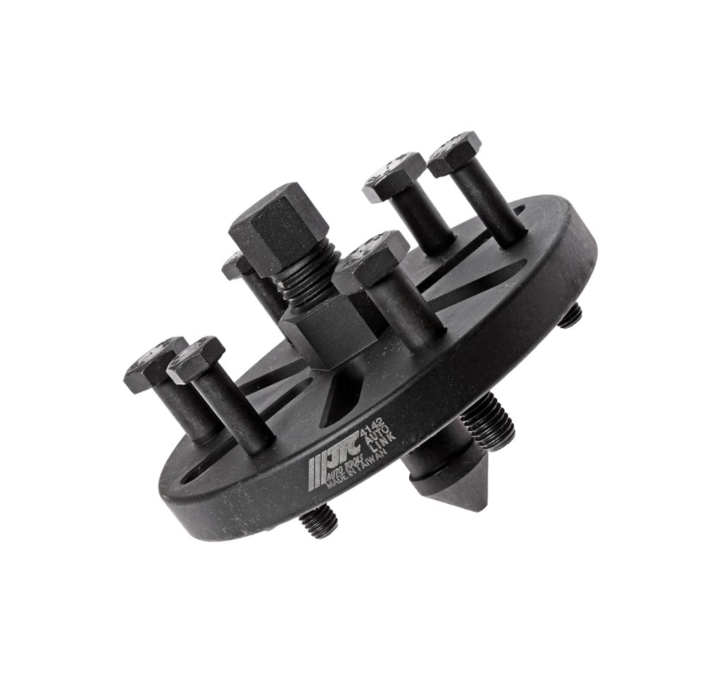 jtc-4142-1 JTC-4142 - Съемник шкивов универсальный JTC - Съемник 
	Специально предназначен для снятия большинства типов шкивов приводного ремня.
	С регулировочными винтами М6, М8 (3 шт. каждого вида).
	Наиболее оптимальный инструмент для двигателя Форд (For — изображение 2