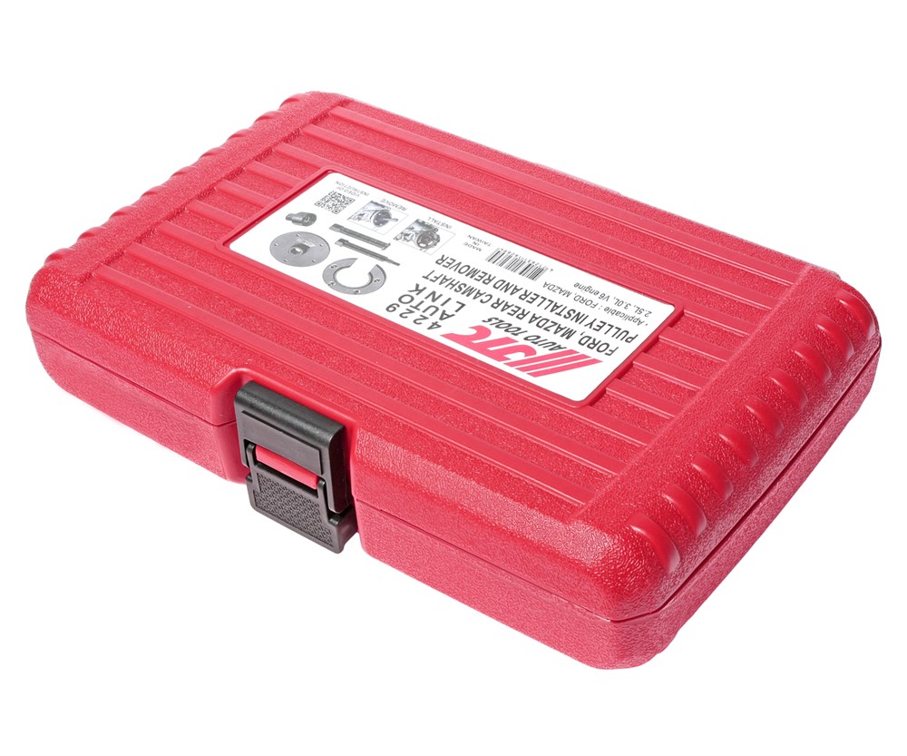 jtc-4229-2 JTC-4229 - Набор инструментов для демонтажа шкива привода насоса водяного (FORD,MAZDA 2.5/3.0) JTC - 
  Специально предназначен для снятия и установки заднего шкива привода водяного насоса на 6-ти цилиндровых V-образных двигателях.
  Применение: 6-ти ци — изображение 3