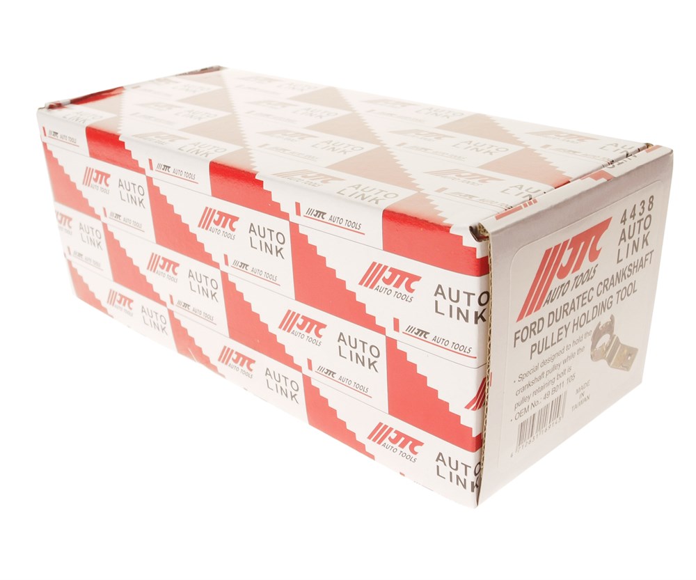 jtc-4438-2 JTC-4438 - Фиксатор коленвала (FORD Duratec) JTC - Комплектация 
Фиксатор коленвала.
Описание
Специальное приспособление, для фиксации шкива коленвала.
Оригинальный номер: 49 B011 105.
Применение
FORD 1.8, 2.0 Duratec бензиновый двигат — изображение 3