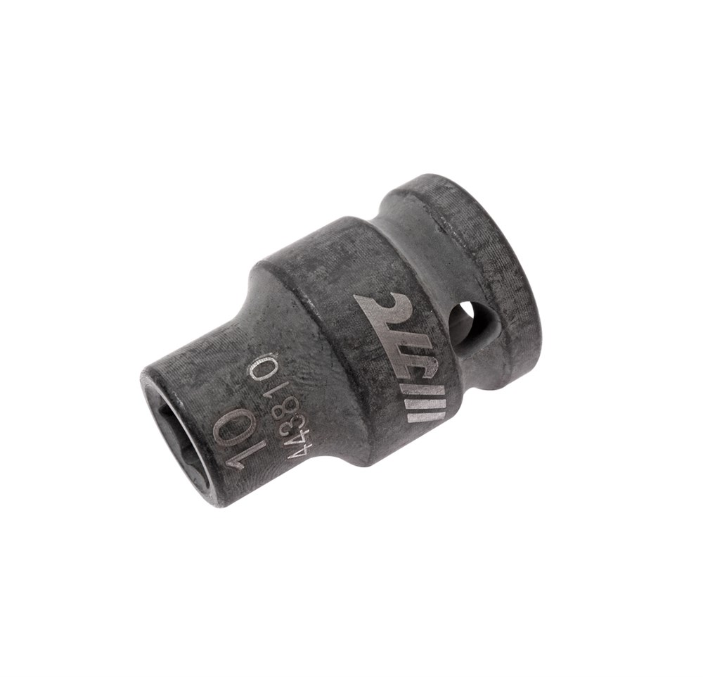 jtc-443810-1 JTC-443810 - Головка торцевая 1/2" 10мм ударная L=38мм JTC - 
  6 граней, метрический размер. 
  Изготовлена из высококачественной хром-молибденовой стали. 
  Размер: 1/2"х10 мм.
  Общая длина: 38 мм. 
  Количество в оптовой упаковке: 10 шт. и 2 — изображение 2