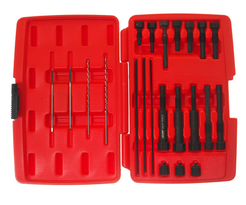 jtc-4517-1 JTC-4517 - Набор инструментов для демонтажа поврежденных свечей накаливания JTC - 
Используется специально для демонтажа поврежденных свечей накаливания.
Материал: Cr-Ma +S45C.
Размер: 
М8 х 1,0; М10 х 1,0, 1,25; винт М3 (180L); винт М4 (180L);
мет — изображение 2