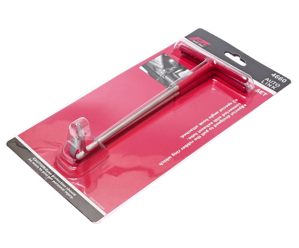 jtc-4660-1 JTC-4660 - Набор крюков для снятия втулок крепления глушителя 2 предмета JTC - Набор крюков для снятия втулок крепления глушителя JTC
Характеристики
	Специально предназначены для снятия резиновых втулок крепления выхлопной трубы.
	В наборе 2 крюка, — изображение 2