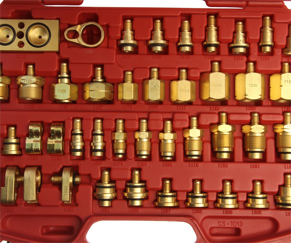 jtc-4707-2 JTC-4707 - Набор адаптеров для тестирования автокондиционера (европейские и американские автомоб.) в кейсе JTC - 
	В набор входят различные адаптеры для тестирования системы кондиционирования на предмет утечек.
	Предназначен для проверки расширительного — изображение 3