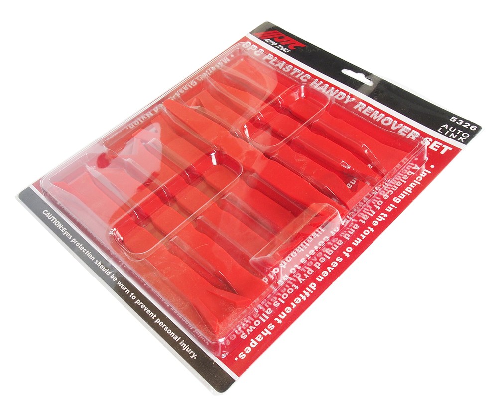 jtc-5326-1 JTC-5326 - Набор съемников для демонтажа облицовочных панелей 8 предметов JTC - Комплектация 
Съемники панелей - 8 шт.
Описание
В комплект входят съемники 8 типов.
Уникальная форма инструментов позволяет легко демонтировать различные клипсы, п — изображение 2