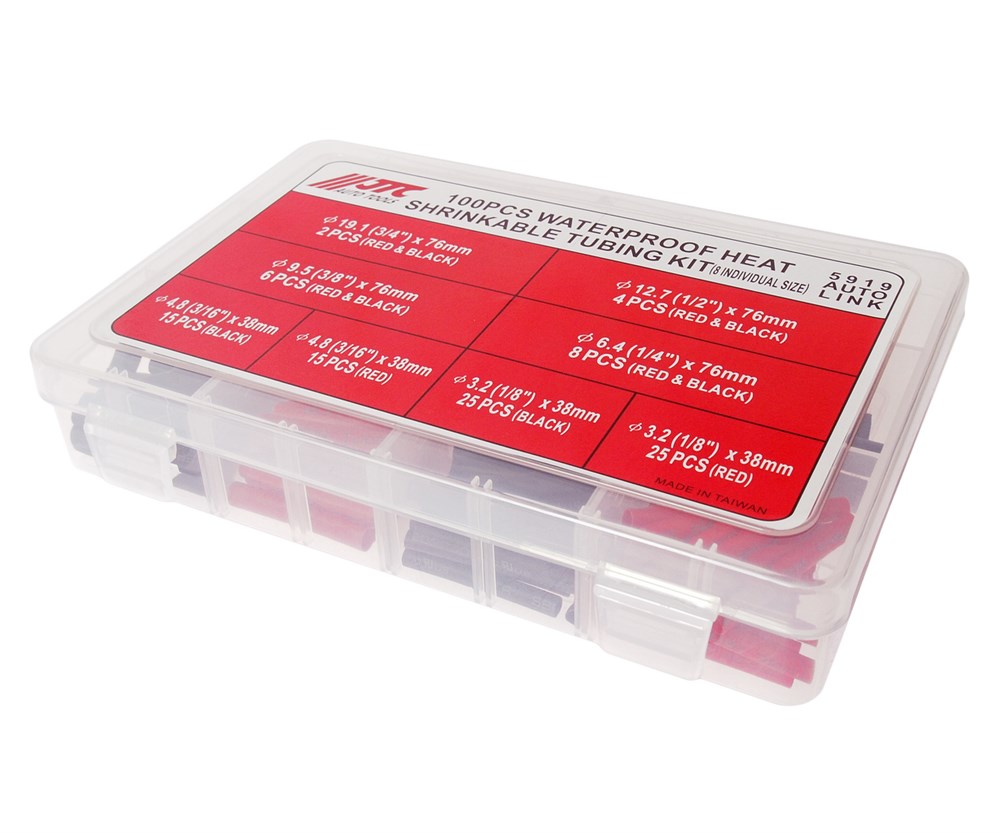 jtc-5919-1 JTC-5919 - Трубка термоусадочная 6 типоразмеров,длина 38-76мм 100шт. набор в боксе JTC -  
Термоусадочные трубки применяются для изоляции кабельных соединений и проводов, открытых разъемов, маркировки и вязки в пучки, и аналогичных работ. 
Широко исполь — изображение 2