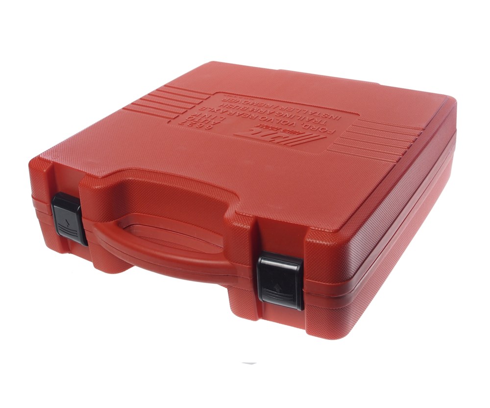 jtc-6627-2 JTC-6627 - Набор инструментов для демонтажа/монтажа сайлентблоков рычага заднего продольного (VOLVO FORD) JTC - 
Инструмент предназначен для снятия и установки сайлентблоков заднего продольного рычага, без его демонтажа.
Специальная форма опорного кольца — изображение 3
