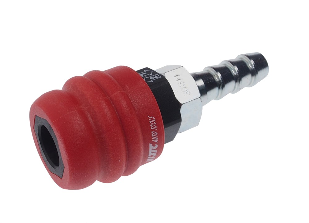 jtc-c30sha-1 JTC-C30SHA - Переходник для компрессора 11.3мм быстросъемный штуцер "елочка" композитный двухрежимный JTC - 
Двухступенчатый режим работы, чтобы избежать опасности, которая может возникнуть при ослаблении соединения.
Соединяемая часть сделана из сверхпроч — изображение 2