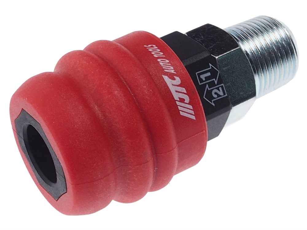 jtc-c30sma-1 JTC-C30SMA - Переходник для компрессора M3/8" быстросъемный наружная резьба композитный двухрежимный JTC - 
Двухступенчатый режим работы, чтобы избежать опасности, которая может возникнуть при ослаблении соединения.
Соединяемая часть сделана из сверхпрочн — изображение 2