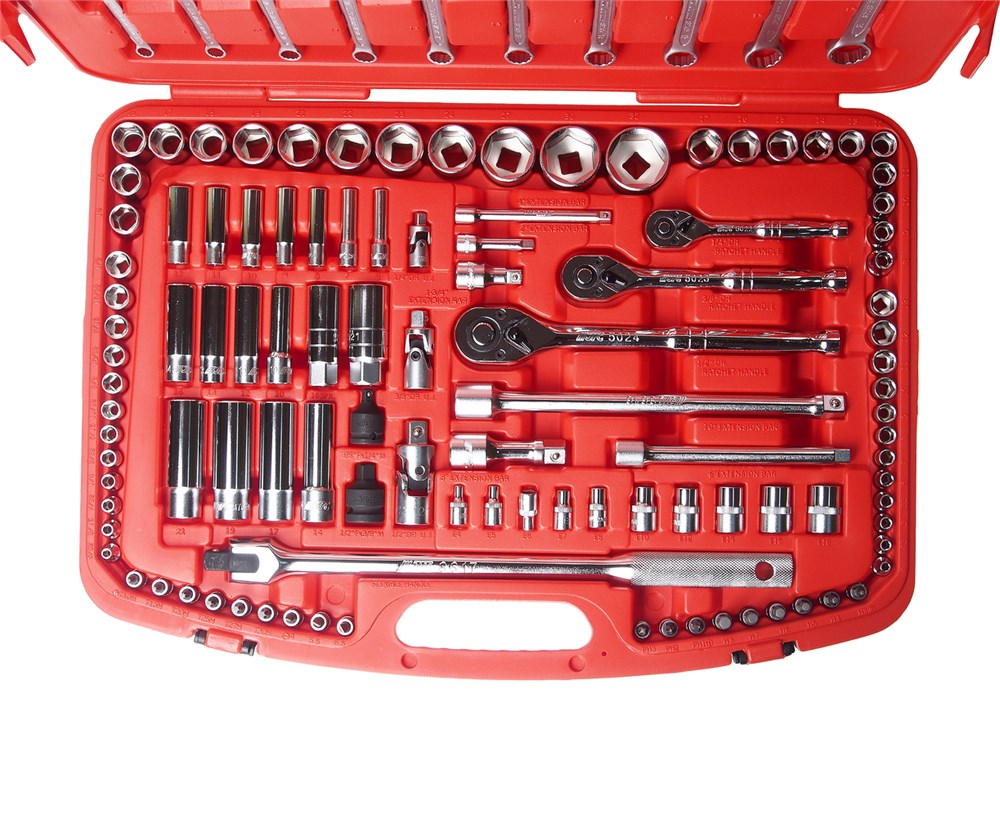 jtc-h123c-1 JTC-H123C - Набор инструментов 123 предмета слесарно-монтажный 1/4",3/8",1/2" 6-ти гран. метрич/дюйм в кейсе JTC - 
	В комплекте:
	
		12 шт. головки ММ 1/4": 4, 4.5, 5, 5.5, 6, 7, 8, 9, 10, 11, 12, 13 мм.
		12 шт. головки IN 1/4": 5/32", 3/16", 7/32", — изображение 2