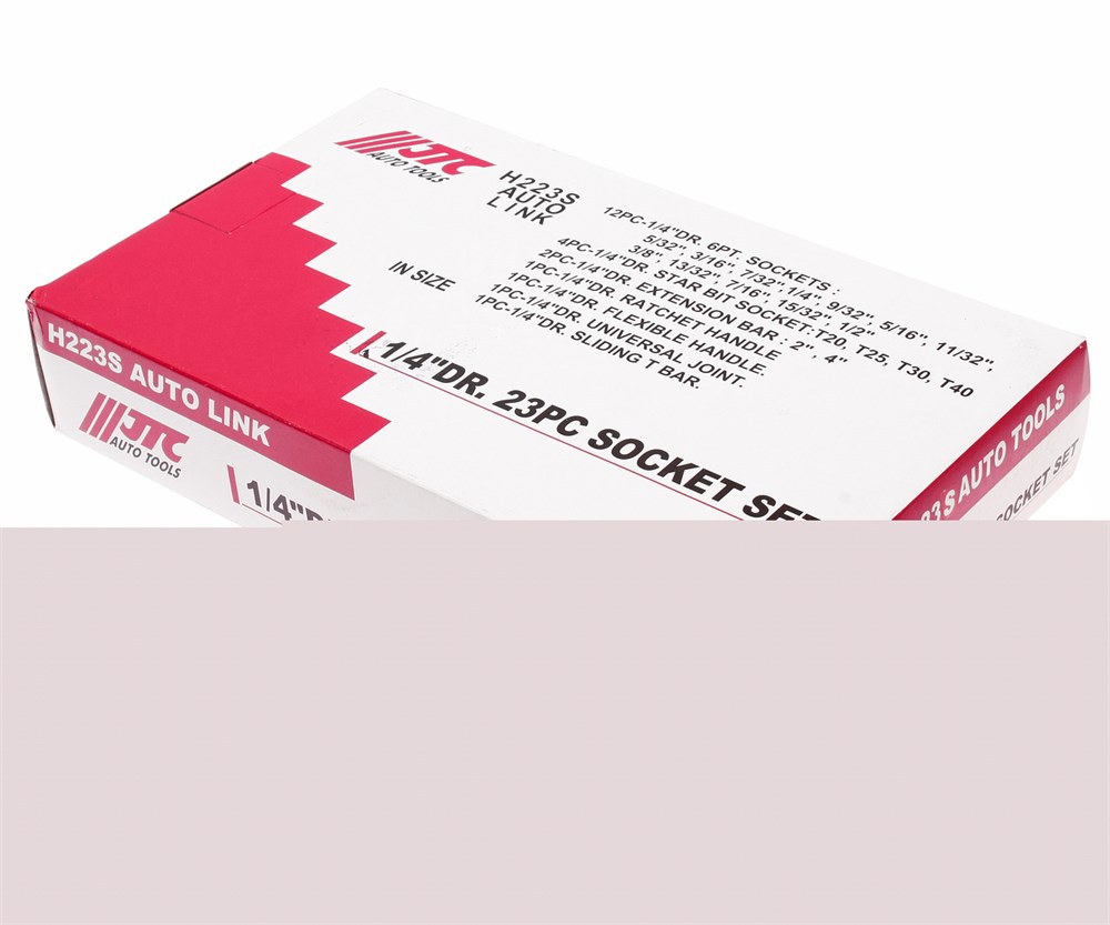 jtc-h223s-3 JTC-H223S - Набор головок торцевых и насадок 1/4" 6-ти гранных 5/32"-1/2",Т20-Т40 23 предмета в кейсе JTC - 
	В комплекте:
		
			13 ед. головка 1/4": 5/32", 3/16", 7/32", 1/4", 9/32", 5/16", 11/32", 3/8", 13/32", 7/16", 15/32", 1/2", 8 мм.
			4 ед. го — изображение 4