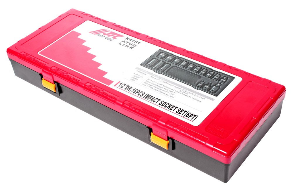 jtc-k4161-2 JTC-K4161 - Набор головок торцевых 1/2" 6-ти гранных 10-24мм ударных 16 предметов в кейсе JTC -  
  В комплекте:
 
  
   
    Артикулы JTC-443810-24: 1/2" DR.6PT ударная головка: 10 мм., 12 мм., 13 мм., 14 мм., 15 мм., 17 мм., 19 мм., 21 мм., 22 — изображение 3