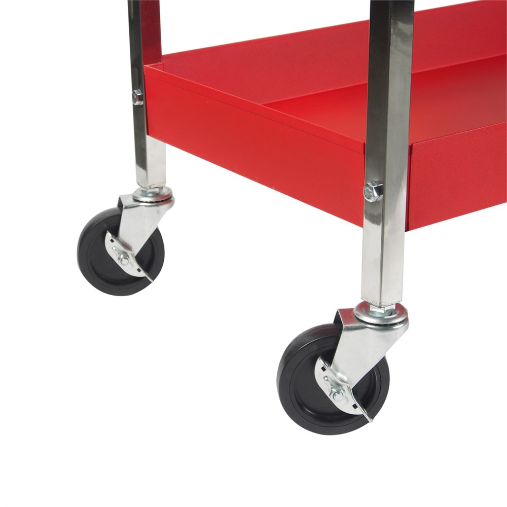 jtc-s1073-1 JTC-S1073 - Тележка инструментальная 3 секции красная с открытым отсеком JTC - 
Тележка открытого типа предназначена для размещения и хранения подручного инструмента.
Оснащена поворотными прорезиненными колесами размером 4" х 1" (2 колеса оборудованы то — изображение 2