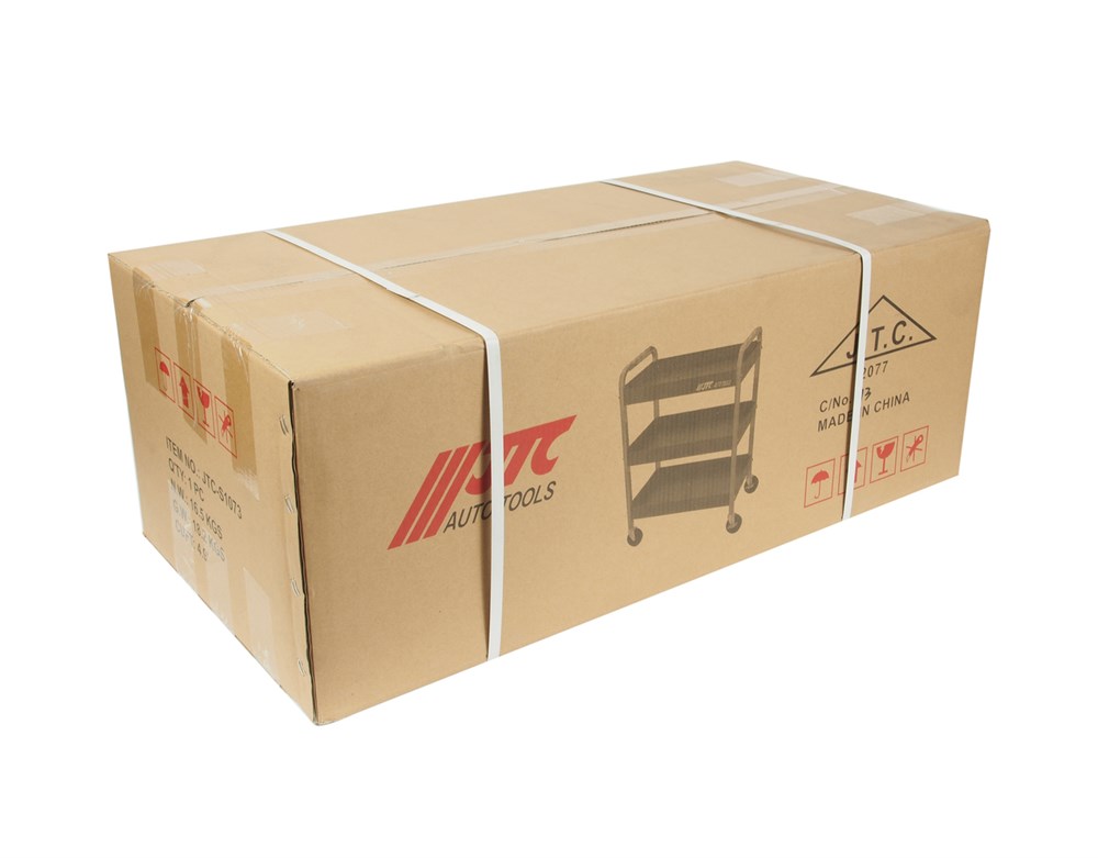 jtc-s1073-2 JTC-S1073 - Тележка инструментальная 3 секции красная с открытым отсеком JTC - 
Тележка открытого типа предназначена для размещения и хранения подручного инструмента.
Оснащена поворотными прорезиненными колесами размером 4" х 1" (2 колеса оборудованы то — изображение 3