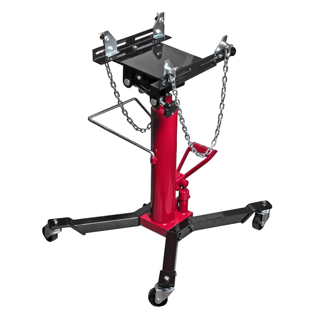 jtc-tj490-1 JTC-TJ490 - Стойка трансмиссионная гидравлическая 0.5т телескопическая JTC - Стойка трансмиссионная телескопическая JTC
Описание
	Стойка оснащена универсальным суппортом с регулируемыми угловыми кронштейнами и предохранительными цепями.
	Хромирован — изображение 2