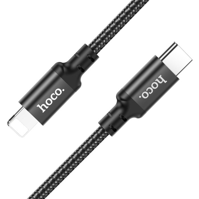 kabel-hoco-x14-type-c-lightning-3.0-a-3-m-bystraja-zarjadka-opljotka-nejlon-chjornyj-9881549-1 Кабель Hoco X14, Type-C - Lightning, 3.0 А, 3 м, быстрая зарядка, оплётка нейлон, чёрный — изображение 2