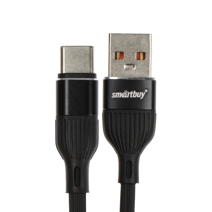 kabel-smartbuy-s72-type-c-usb-3-a-1-m-zarjadka-peredacha-dannyh-chernyj-9598528-1 Кабель Smartbuy S72, Type-C - USB, 3 А, 1 м, зарядка + передача данных, черный — изображение 2