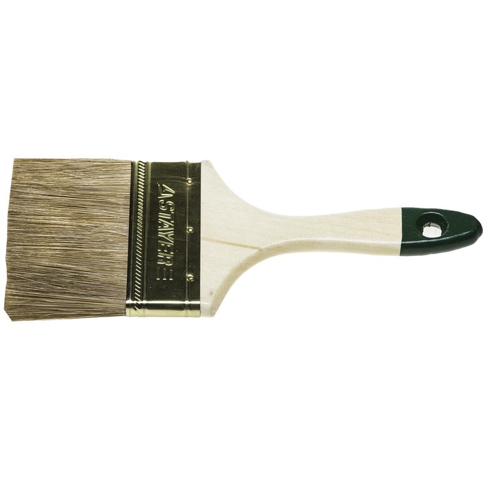 kist-ploskaja-stayer-lasur-01031-100-smeshannaja-shhetina-derevjannaja-ruchka-100-mm-4ampquot-10571409-1 Кисть плоская STAYER LASUR 01031-100, смешанная щетина, деревянная ручка, 100 мм, 4" — изображение 2