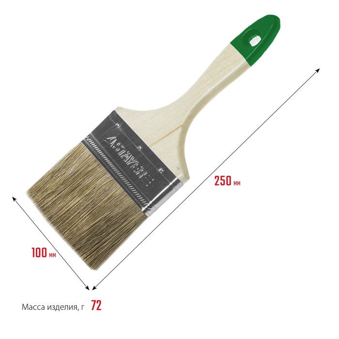 kist-ploskaja-stayer-lasur-01031-100-smeshannaja-shhetina-derevjannaja-ruchka-100-mm-4ampquot-10571409-2 Кисть плоская STAYER LASUR 01031-100, смешанная щетина, деревянная ручка, 100 мм, 4" — изображение 3