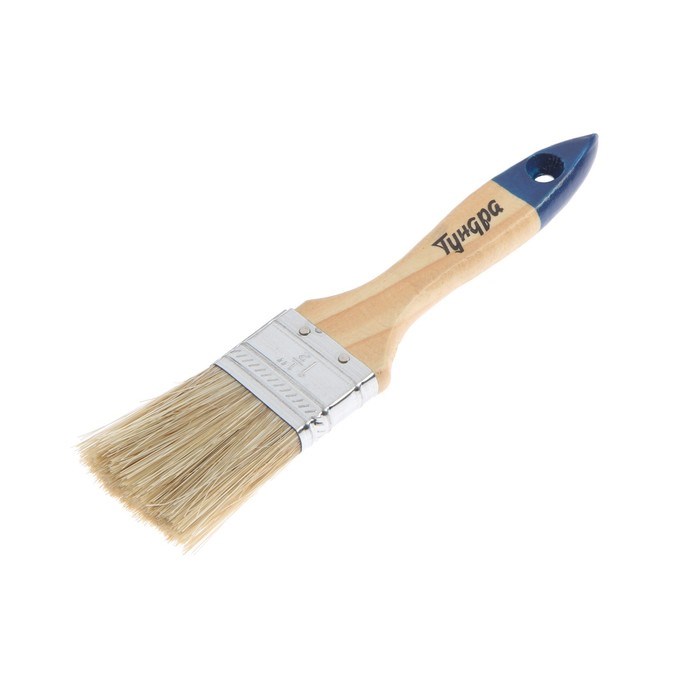 kist-ploskaja-tundra-naturalnaja-shhetina-derevjannaja-rukojatka-1.5ampquot-38-mm-881503-2 Кисть плоская ТУНДРА, натуральная щетина, деревянная рукоятка, 1.5", 38 мм — изображение 3
