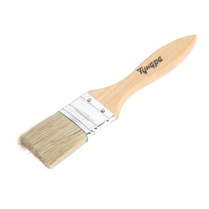 kist-ploskaja-tundra-smeshannaja-shhetina-derevjannaja-rukojatka-1.5ampquot-38-mm-1818230-2 Кисть плоская ТУНДРА, смешанная щетина, деревянная рукоятка, 1.5", 38 мм — изображение 3