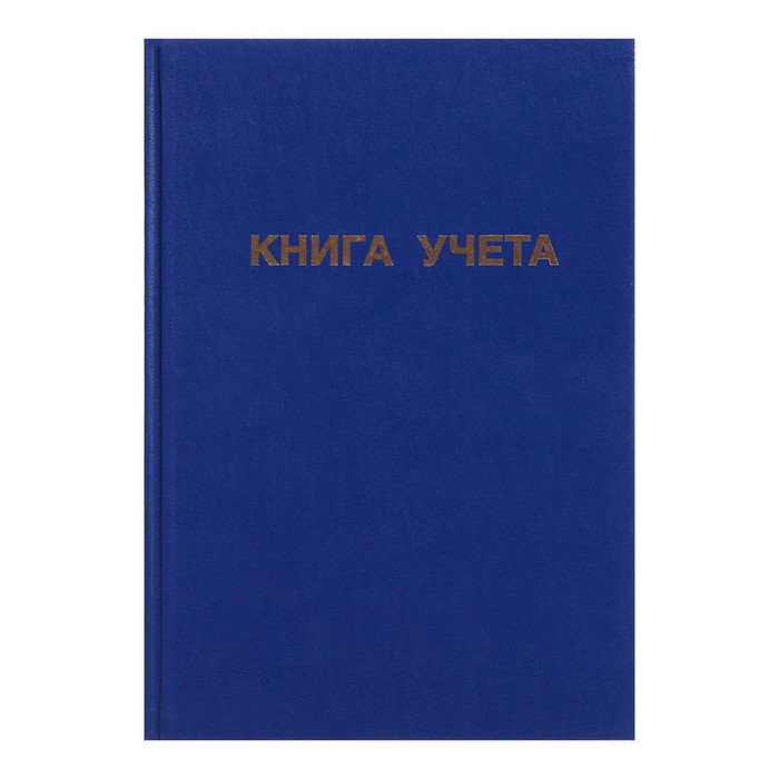 Книга учета, 96 листов, обложка бумвинил, блок ОФСЕТ, линия, цвет синий