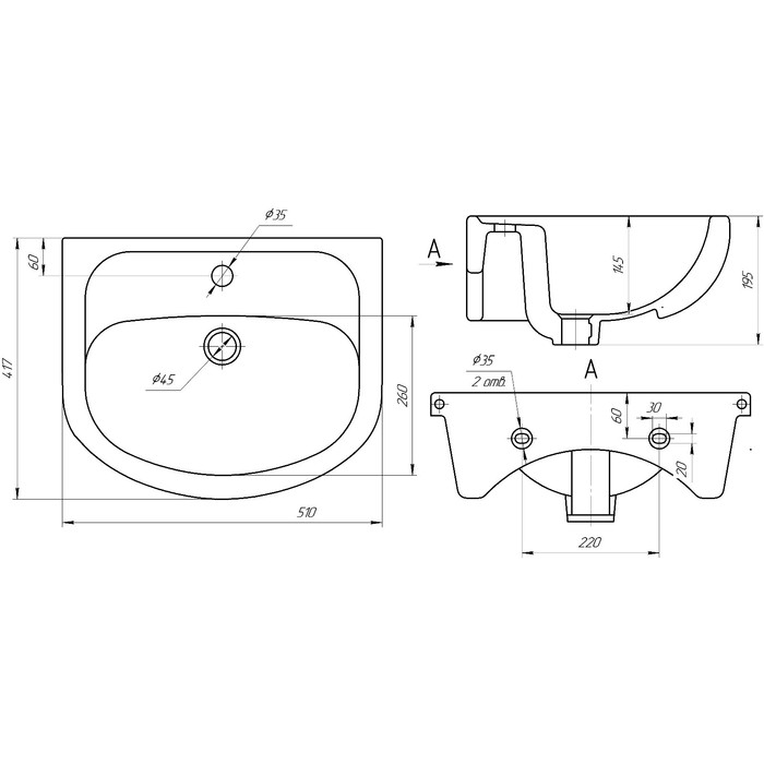 komplekt-mebeli-tumba-ampquotvenge-50ampquot-rakovina-ampquotjelegija-50ampquot-486-h-307-h-82-sm-3445433-6 Комплект мебели: Тумба "Венге 50" + раковина "Элегия-50", 48,6 х 30,7 х 82 см — изображение 7