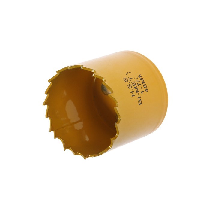 koronka-bimetallicheskaja-tundra-48-mm-m16-s-dopolnitelnoj-fiksaciej-7351935-2 Коронка биметаллическая ТУНДРА, 48 мм, M16 с дополнительной фиксацией — изображение 3