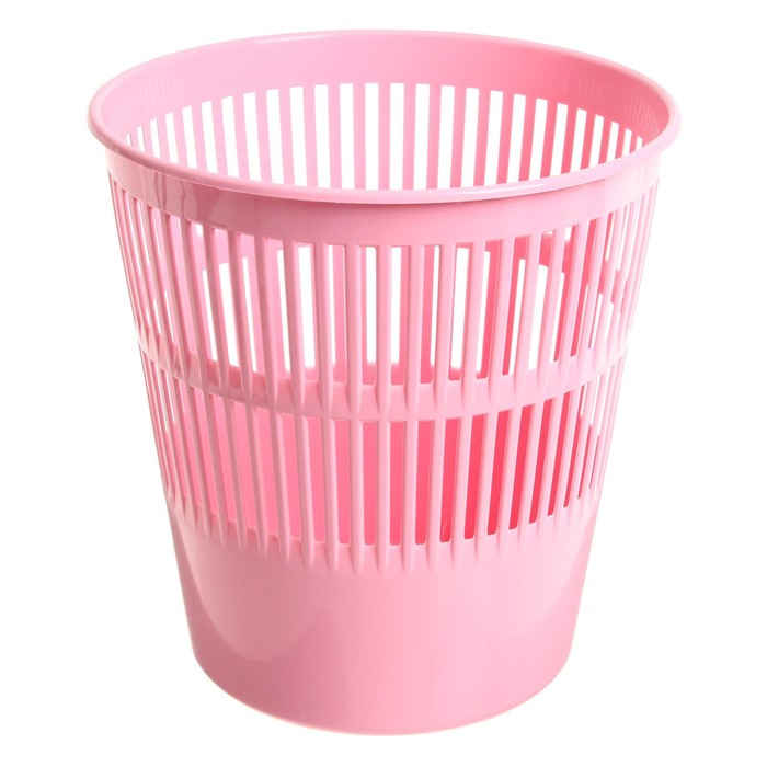 korzina-dlja-bumag-i-musora-erichkrause-pastel-9-litrov-plastik-setchataja-rozovaja-7627270-1 Корзина для бумаг и мусора ErichKrause Pastel, 9 литров, пластик, сетчатая, розовая — изображение 2