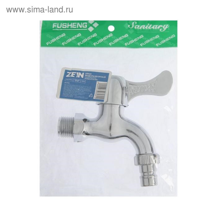 kran-vodorazbornyj-zein-12ampquot-so-shtucerom-s-krest-ruchkoj-pp-kran-buksa-hrom-5307531-4 Кран водоразборный ZEIN, 1/2", со штуцером, с крест-ручкой, PP, кран-букса, хром — изображение 5
