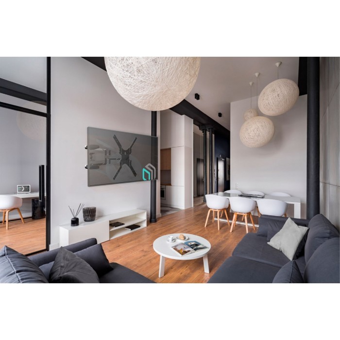 kronshtejn-onkron-m5-dlja-tv-naklonno-povorotnyj-37ampquot-70ampquot-42-452-mm-ot-steny-chernyj-9299138-7 Кронштейн ONKRON M5, для ТВ, наклонно-поворотный, 37"-70", 42-452 мм от стены, черный — изображение 8