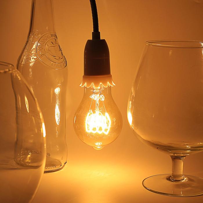 lampa-nakalivanija-vintazhnaja-ampquotgrushaampquot-a19-40-vt-e27-230-v-110h60-mm-teplyj-belyj-2921739-1 Лампа накаливания винтажная "Груша", A19, 40 Вт, Е27, 230 В, 110х60 мм, теплый белый — изображение 2