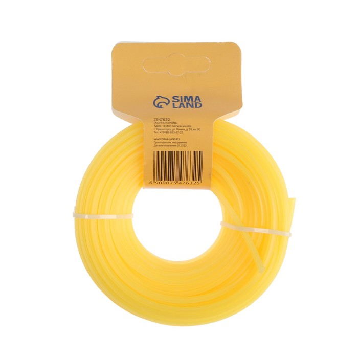 leska-dlja-trimmera-tundra-sechenie-zvezda-d4-mm-15-m-nejlon-7547632-1 Леска для триммера ТУНДРА, сечение звезда, d=4 мм, 15 м, нейлон — изображение 2