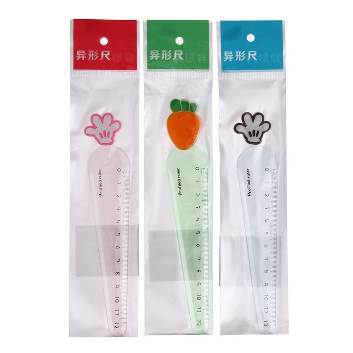 linejka-12-sm-ampquotlapka-morkovkaampquot-plastik-miks-9630192-6 Линейка 12 см "Лапка, Морковка", пластик, МИКС — изображение 7